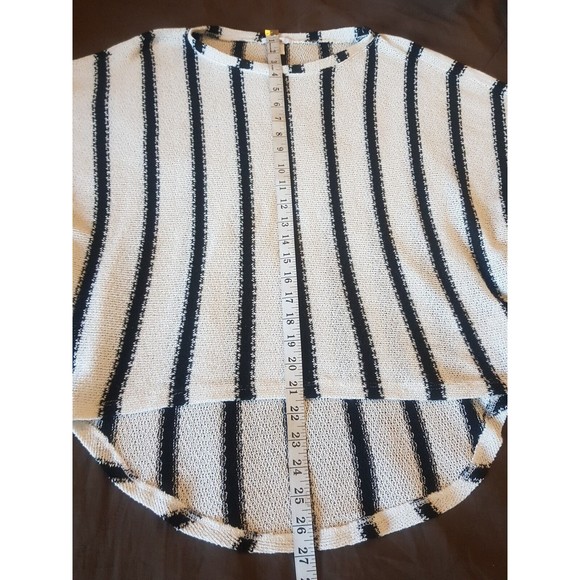Bar III Womens Tunic Top Knit Striped Long Sleeve High Low Light Size Small - Picture 10 of 12